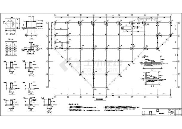 [南京]局部4层框架农贸市场结构CAD设计施工图-图一