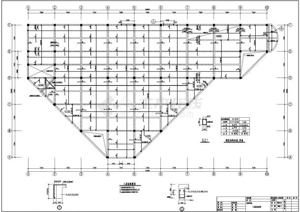 [南京]局部4层框架农贸市场结构CAD设计施工图-图二