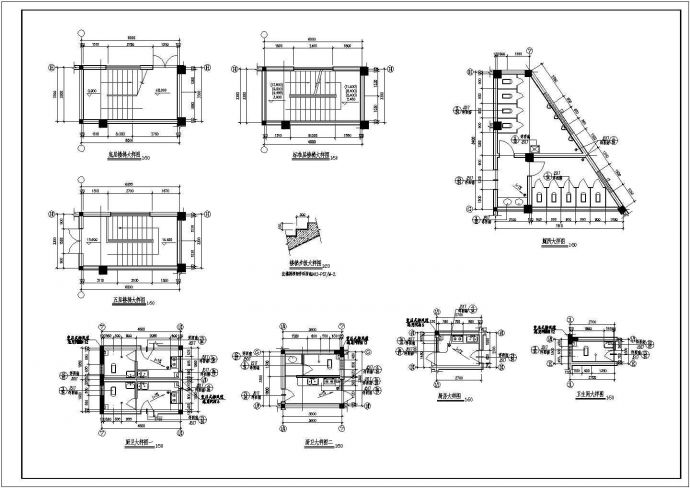 某大型农贸市场CAD建筑构造设计施工图大样_图1