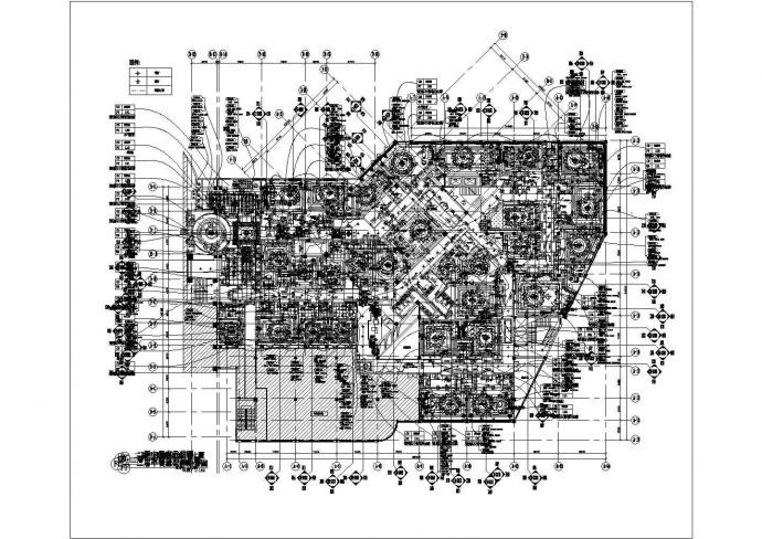 某酒店中餐厅整套CAD完整设计构造施工图立面索引_图1