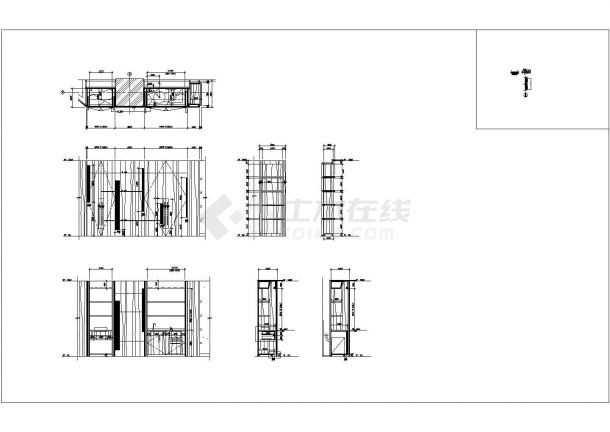 武汉某星级酒店总统套房施CAD节点详细设计图-图二