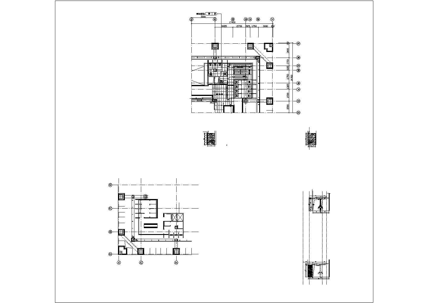 某银泰柏悦酒店CAD构造平面图纸