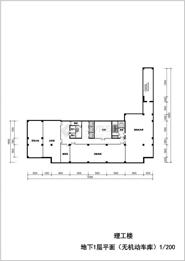 某大学学校建筑CAD详细节点施工理工楼打白图-图二