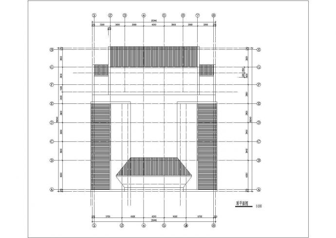 某二层中式仿古风格房屋设计cad全套建筑施工图_图1