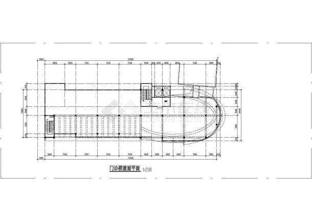 某七层医院住院楼建筑设计CAD图纸-图二