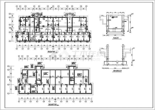 青岛某住宅小区楼全套建筑结构CAD图纸-图二