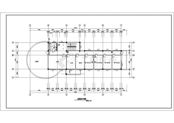 多层厂办公大楼及食堂水暖设计CAD图纸-图二