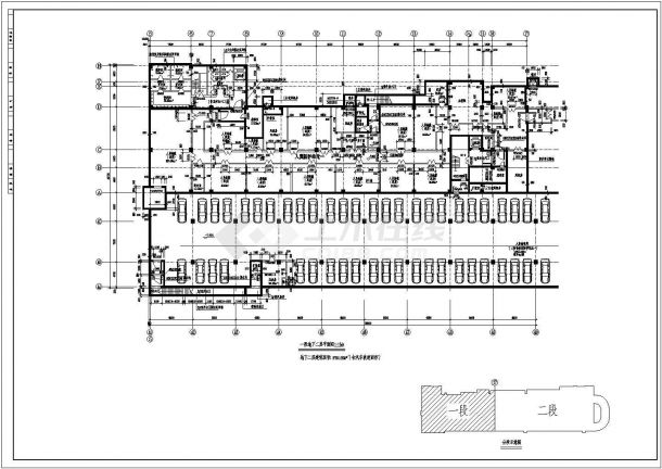 某多层框架结构大型商业楼设计cad全套建筑施工图-图一