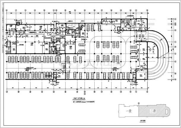 某多层框架结构大型商业楼设计cad全套建筑施工图-图二