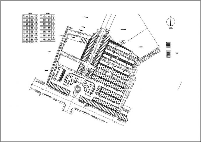 某花园式住宅小区规划设计cad总平面施工图_图1