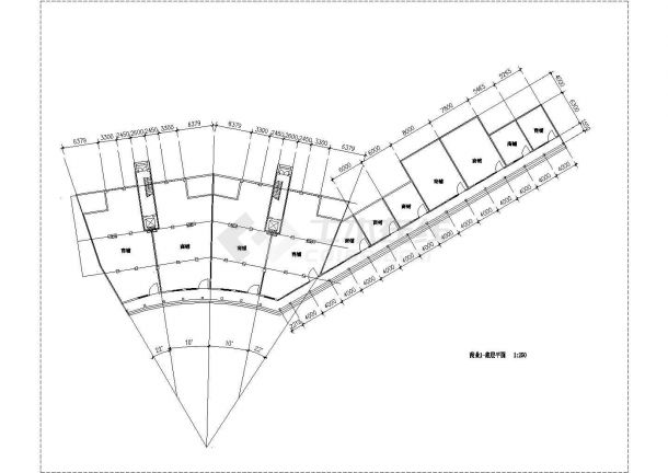 某高档住宅小区内小高层框剪结构商业楼设计cad全套建筑方案图-图一