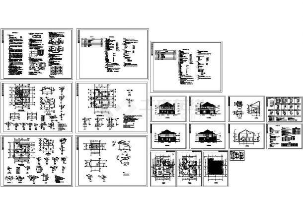 某砖混别墅建筑结构设计施工图-图二
