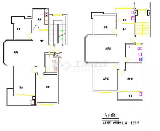 宁波住宅楼经典户型设计cad图，共87张-图一