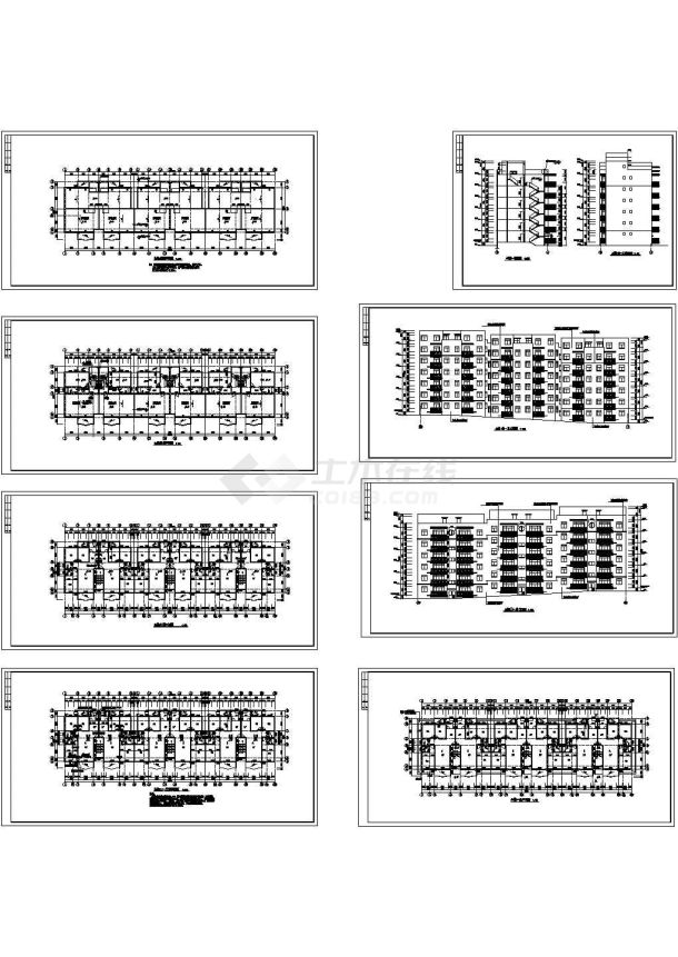 浙江住宅楼建筑方案图，共8张-图一