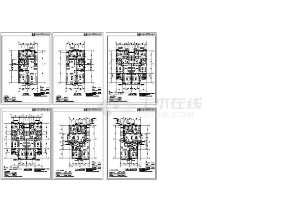 北京住宅楼户型设计cad图，共6张-图一
