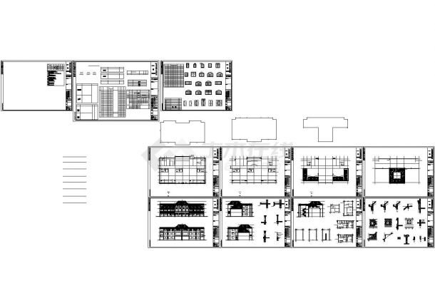 江西某星洲湾小区三层幼儿园建筑设计施工图-图一