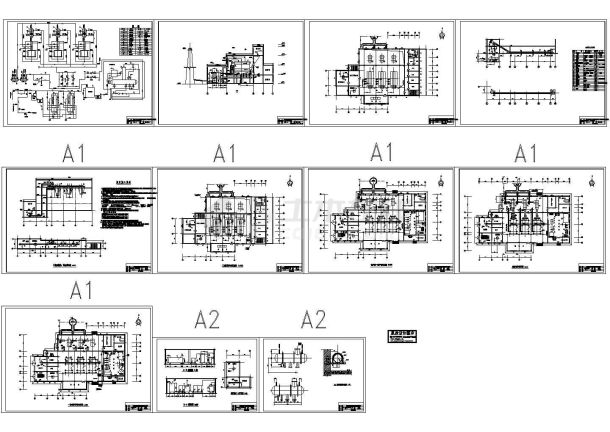 某15万平米采暖锅炉房设计cad全套施工图（含设计说明）-图一