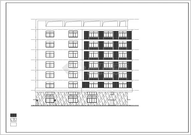 七层L型现代风格厂房建筑图纸全套-图二