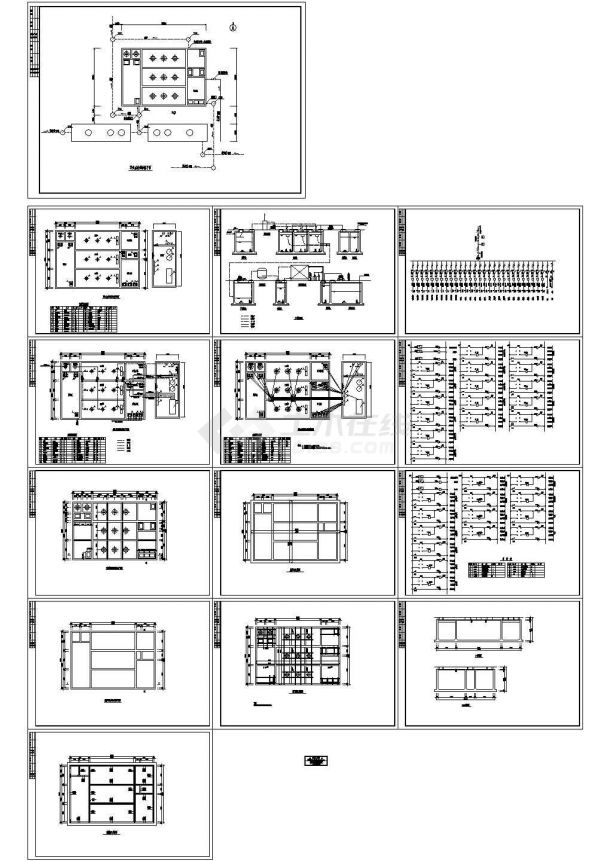 南京某住宅小区中水处理工程设计施工CAD图纸-图一