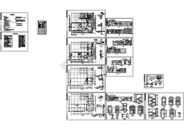 某2000㎡三层办公楼设计cad全套建筑施工图（含设计说明，共12张图）-图一
