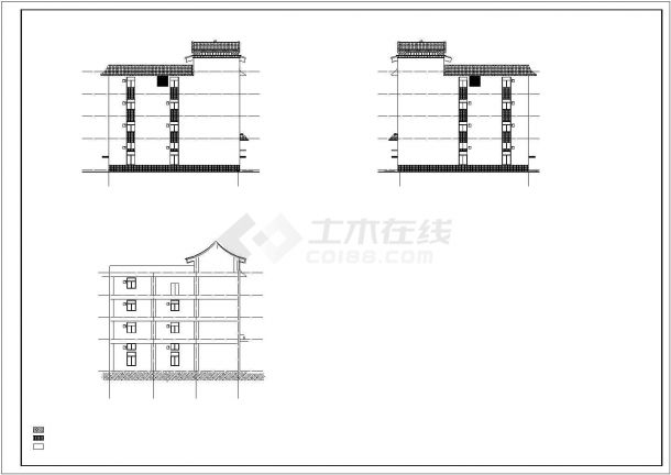 中式风格四层厂房建筑施工图全套-图二