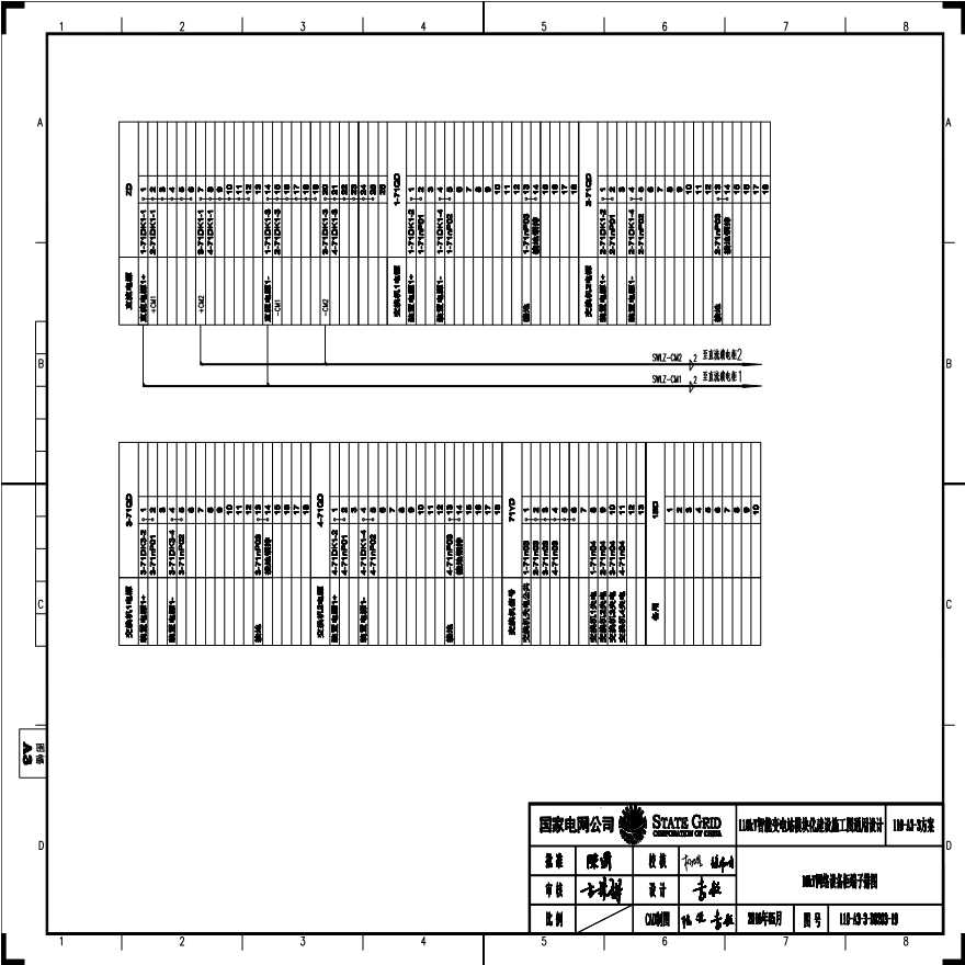 110-A3-3-D0203-19 10kV网络设备柜端子排图.pdf-图一
