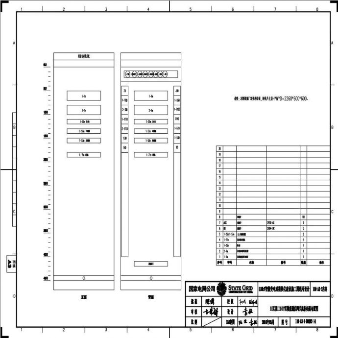 110-A3-3-D0203-14 II区及III／IV区数据通信网关机柜柜面布置图.pdf_图1