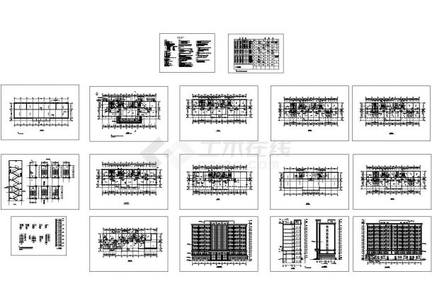 某高层办公楼全CAD设计施工建筑方案图，含设计说明-图一