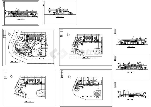 9班长60米宽54米4层幼儿园建筑方案设计图-图一