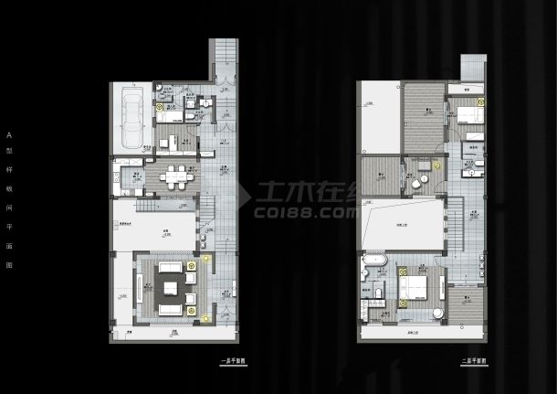 A.C.户型别墅样板间室内设计图【JPG格式18张 PDF格式21个】-图一