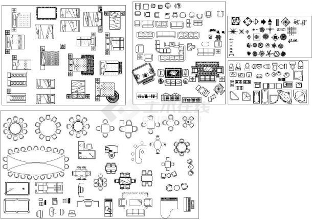 2019最新整理室内家具家装CAD图库、图块下载（图例、图块）-图一