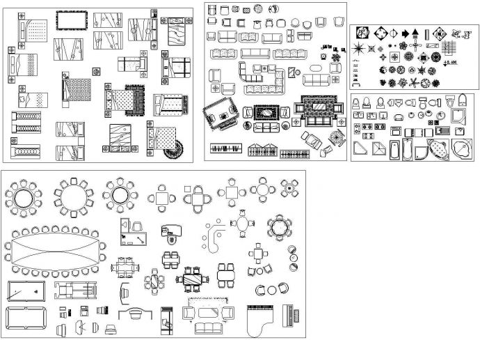 2019最新整理室内家具家装CAD图库、图块下载（图例、图块）_图1