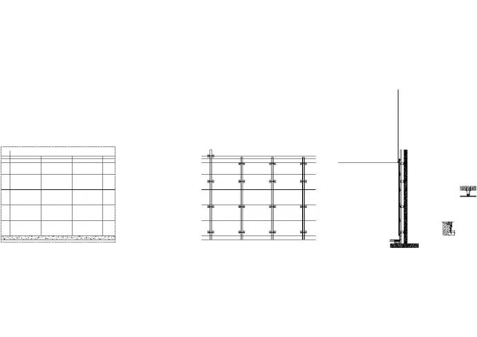 某工程墙体干挂铝板详细cad节点详图（标注详细）_图1