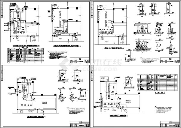 奥林匹克标准游泳池设计cad水处理工艺流程图 （含泵房设计，含游泳池、跌水池设计）-图一
