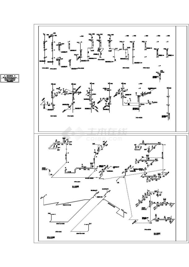 广东某高层住宅楼给排水消防cad施工图-图二