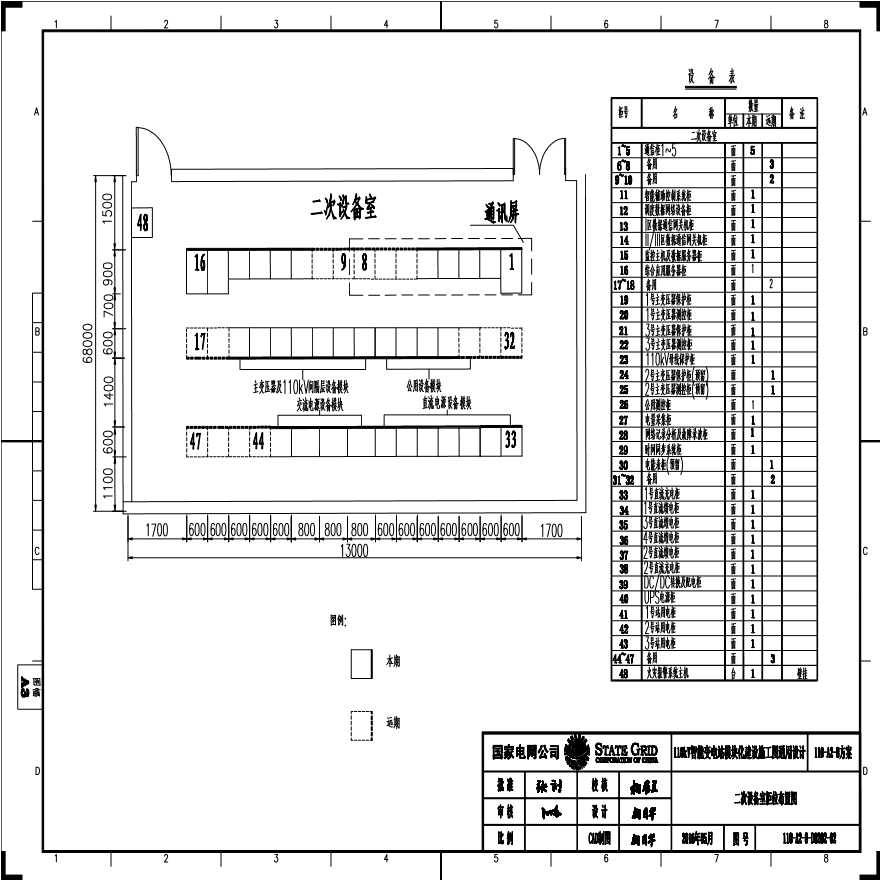 110-A2-8-D0202-02 二次设备室屏位布置图.pdf-图一