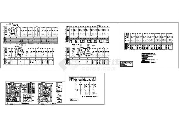 某综合楼系统图及配电房平面图-图二