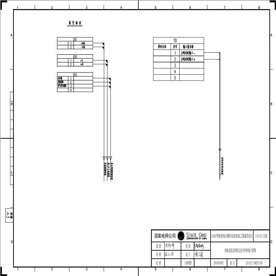 110-A2-7-D0207-05 故障录波及网络记录分析柜端子排图.pdf-图一