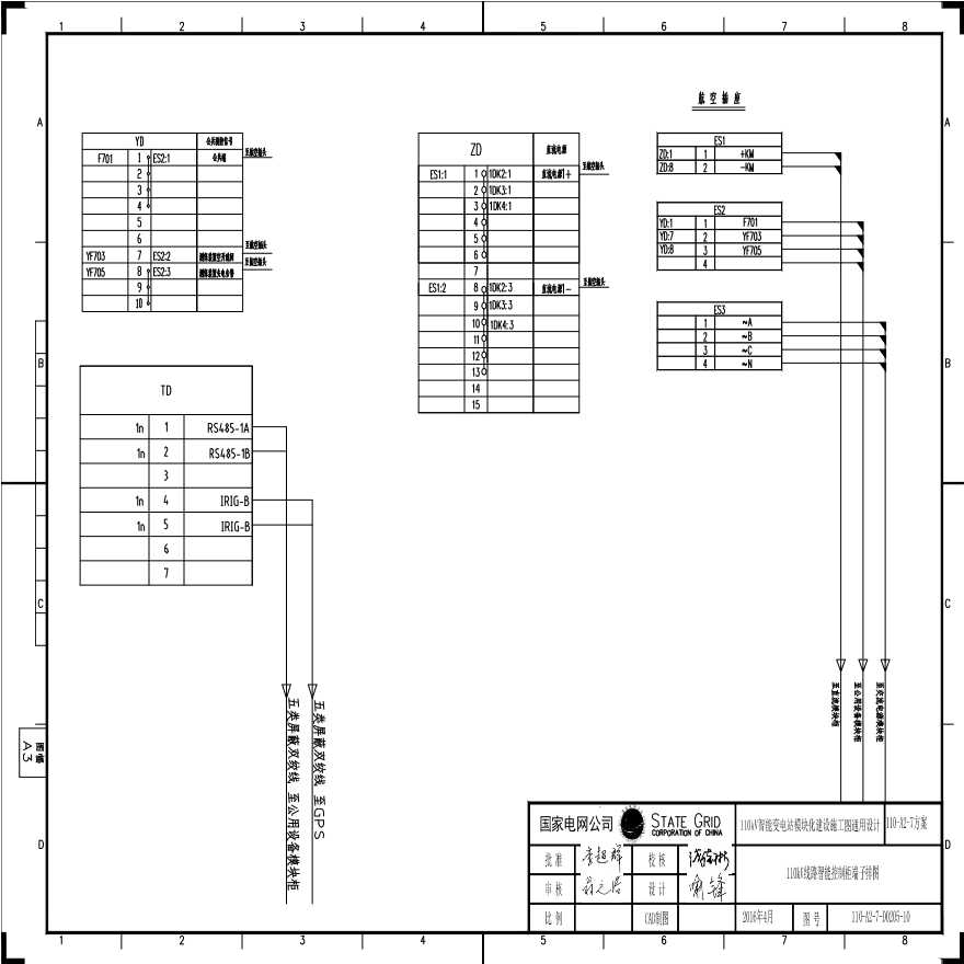 110-A2-7-D0205-10 110kV线路智能控制柜端子排图.pdf-图一