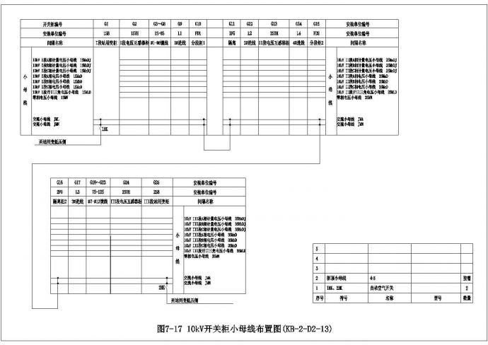 10kV开关站典型设计，CAD版KB-2-D2-13（标注详细）_图1