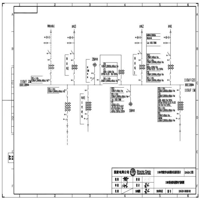 110-A2-6-D0103-02 110kV屋内配电装置电气接线图.pdf_图1