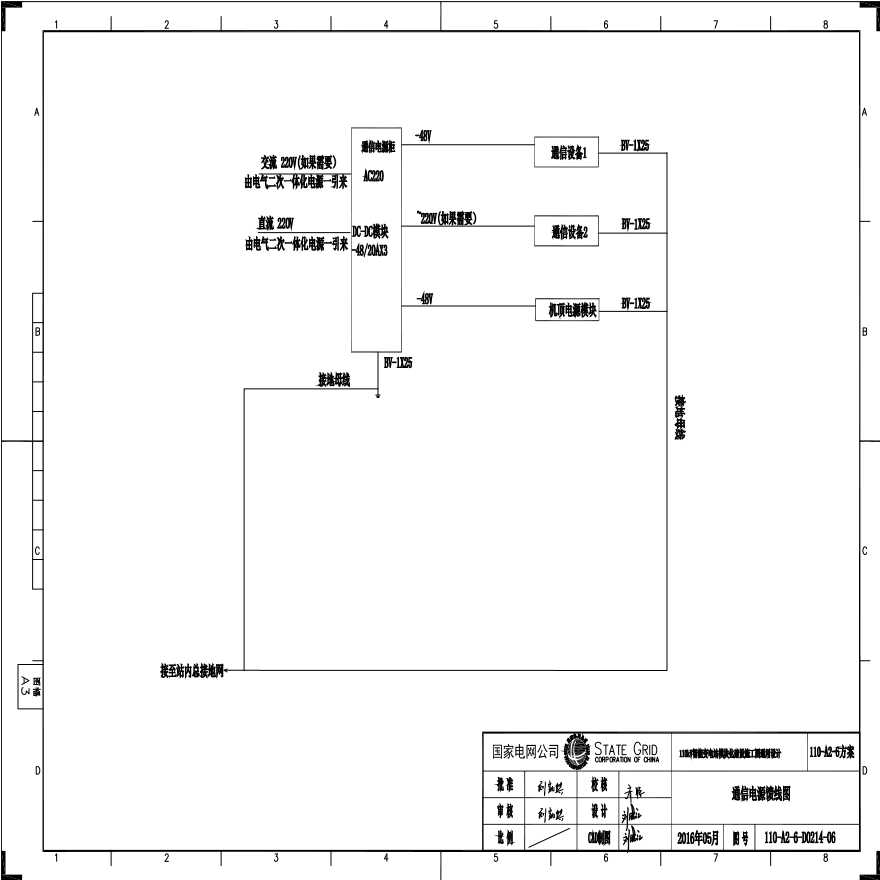 110-A2-6-D0214-06 通信电源馈线图.pdf-图一