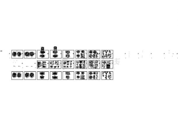 翠园三层欧式别墅设计方案全套cad图纸，共22张-图一