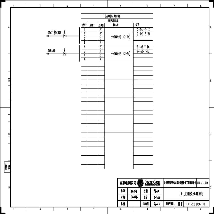 110-A2-5-D0204-13 主变压器10kV侧B分支尾缆联系图2.pdf-图一