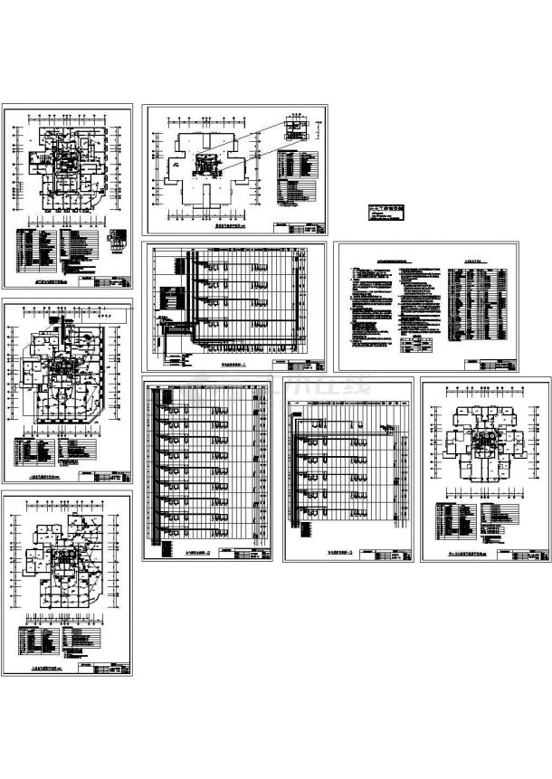 17135平方米十八层高层住宅楼电气设计施工cad图纸，共九张-图一