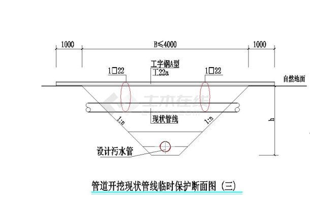 某地临时保护大样图CAD图纸-图二