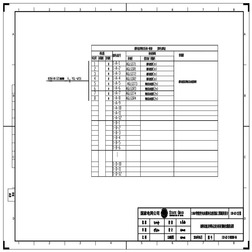 110-A2-2-D0208-04 故障录波及网络记录分析柜预制光缆联系图.pdf-图一
