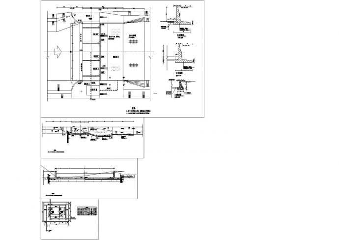 小型橡胶坝工程施工图(含给排水系统）共四张图_图1