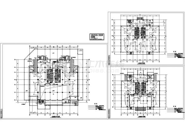 高层办公楼消防报警系统设计施工cad图纸，共十七张-图二