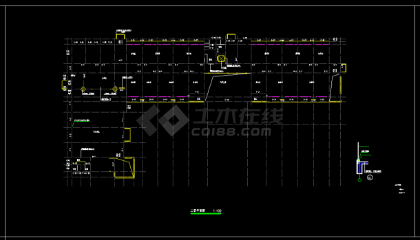2019浙江某5184平开发区档案馆装修工程施工全套CAD图纸-图二